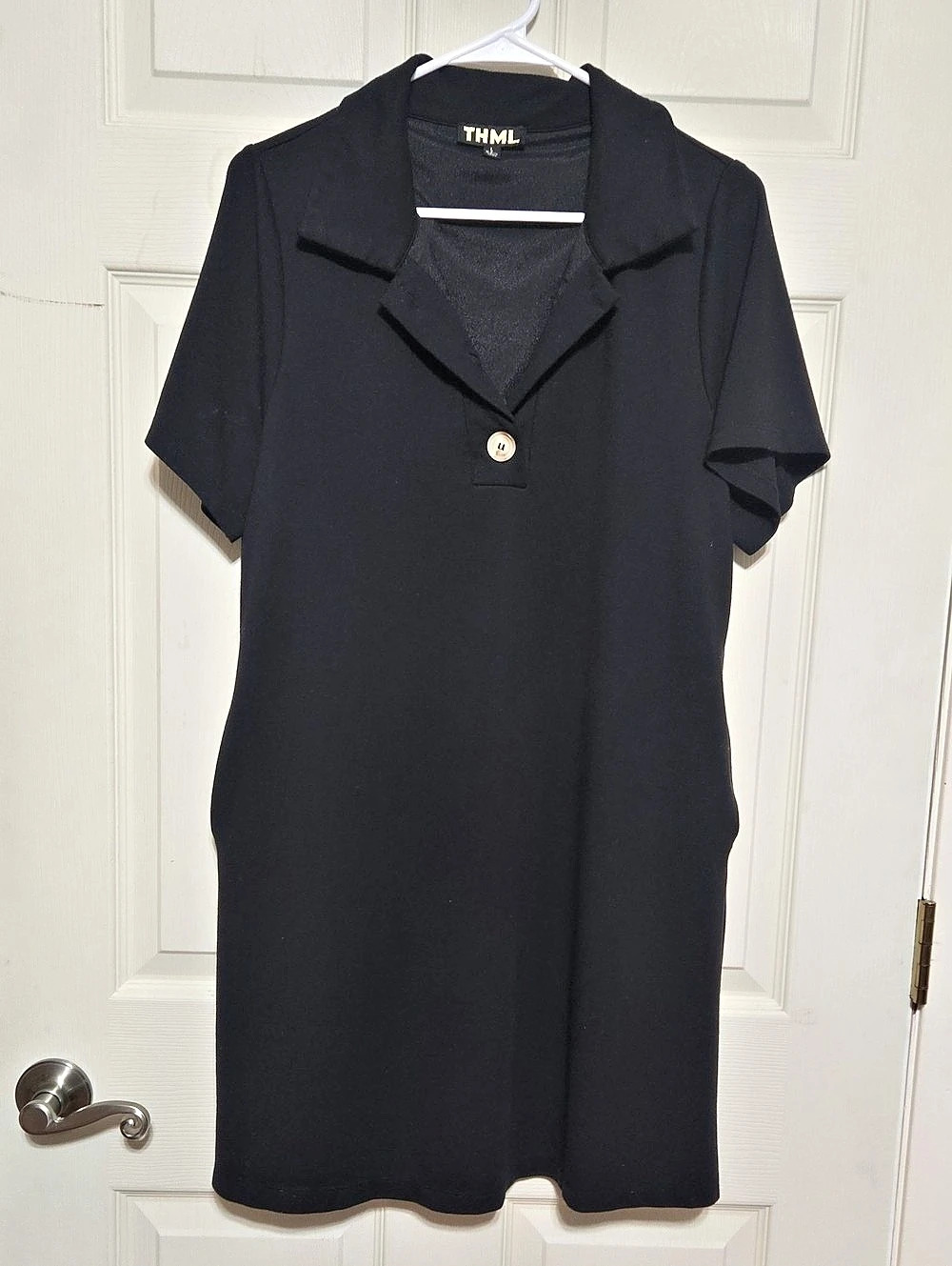 THML Black Collared Mini Dress Like New